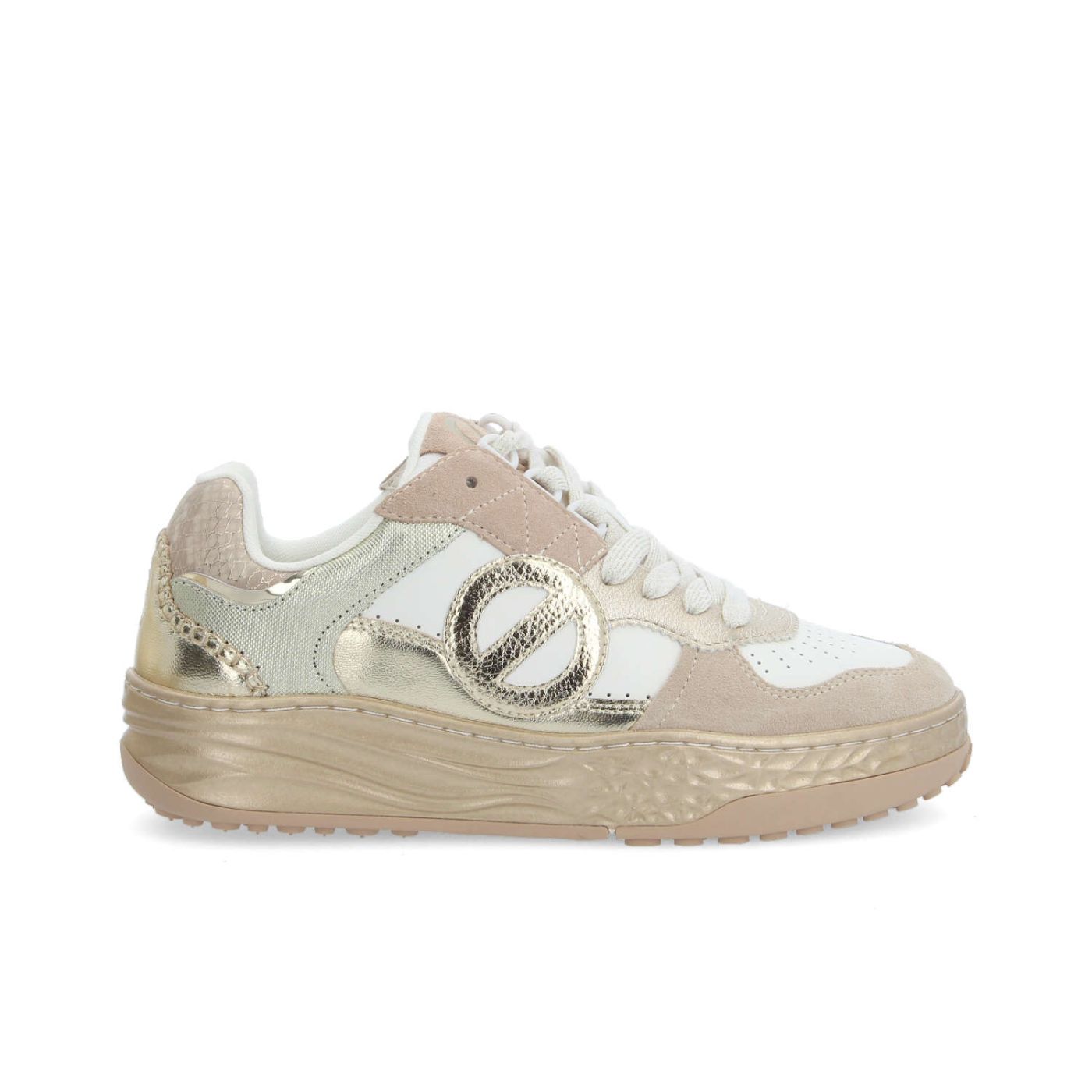 TYLER COURT W - NAPPA/SDE/STAMP - OFF WHITE/PALE PINK/GOLD